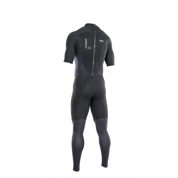 Traje de neopreno ION Element Steamer Manga corta 2/2mm Cremallera dorsal Hombre negro