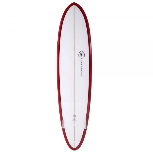 Surfboard VENON Uovo 7.6 Pinline Rosso