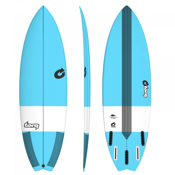 Tabla de surf TORQ Epoxy TEC Performance Fish 6.6 azul