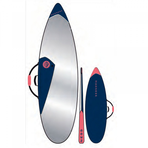 MADNESS Boardbag PE 6.4 Shortboard Blu Rosso