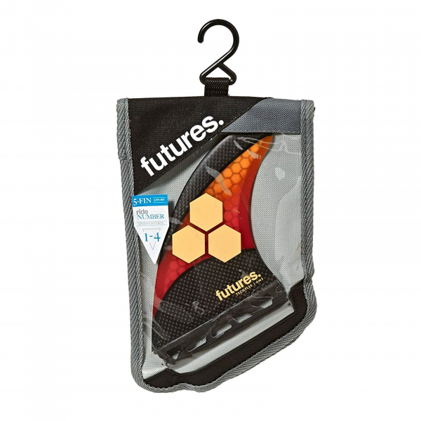 FUTURES Quad Thruster 5 Fin Set AM2 Techflex