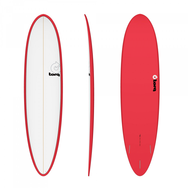 Planche de surf TORQ Epoxy TET 7.6 Funboard Red Pinline