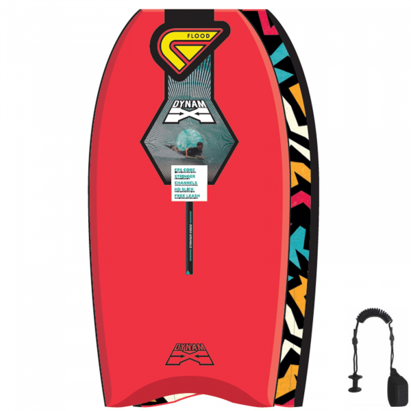 FLOOD Bodyboard Dynamx Stringer 40 Rot Tribal