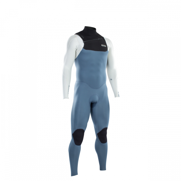 Traje de neopreno ION Seek Core Semidry 5/4mm Cremallera frontal Hombre Azul acero/Blanco/Negro