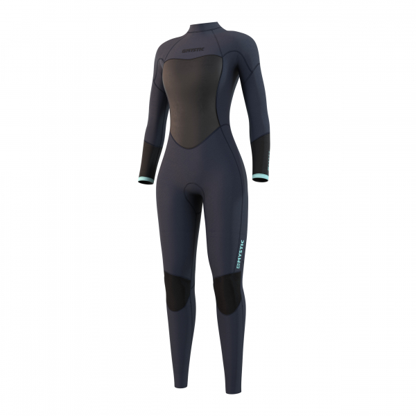 Traje de neopreno Mystic Brand 3/2mm Back-Zip Flatlock Mujer Azul noche