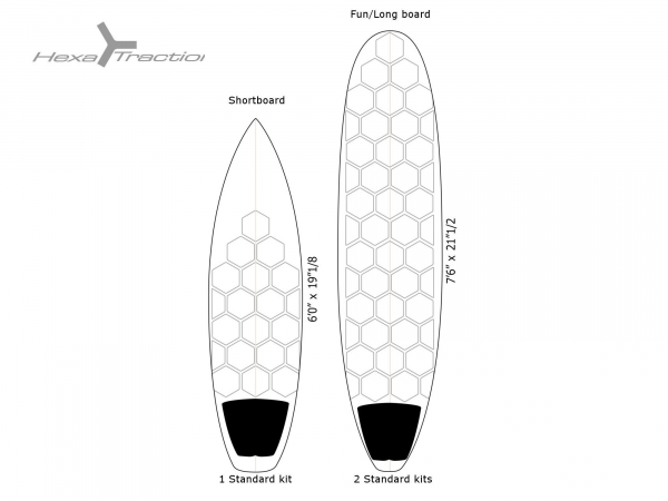 RSPro HexaTraction Board Grip Surf Clear 20 pièces