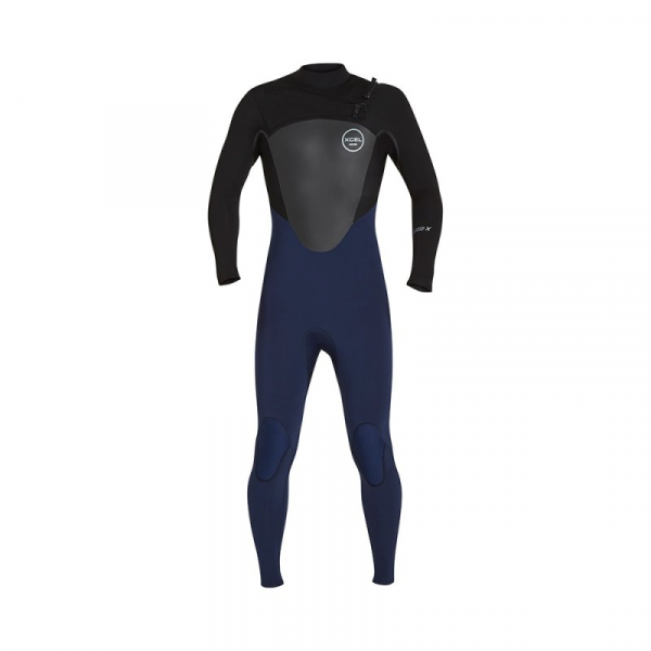 Xcel Axis Wind X2 Traje de buceo de 5/4mm con cremallera frontal Tinta azul para hombres