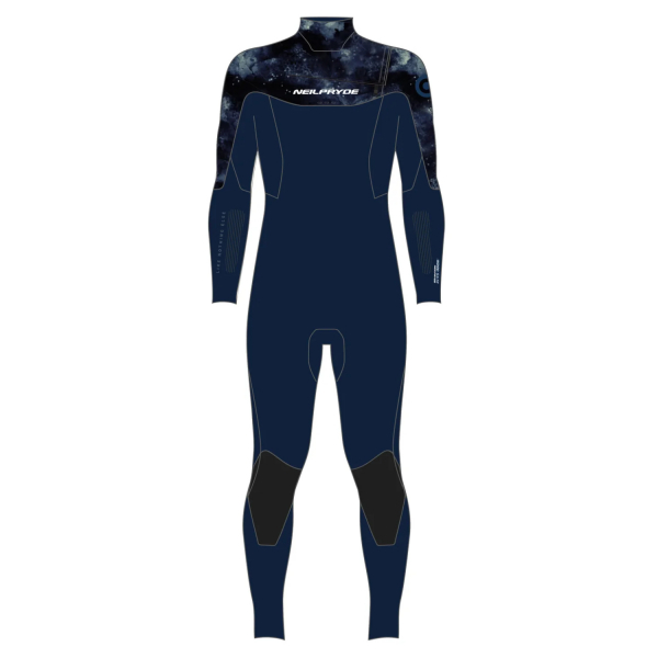 Neilpryde Wizard Neoprenanzug 5/4mm Frontzip Männer C2 Blau / Space Print