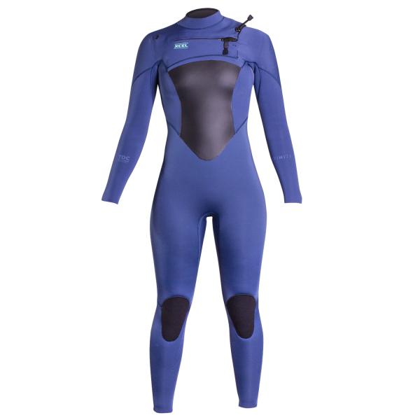 Xcel Infiniti X2 Traje de buceo de 4/3mm con cremallera frontal Mujer Azul Cascada