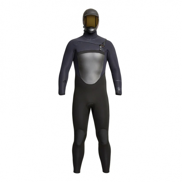 Xcel Traje de buceo Drylock X2 con capucha 5/4mm Cremallera frontal Hombre Negro