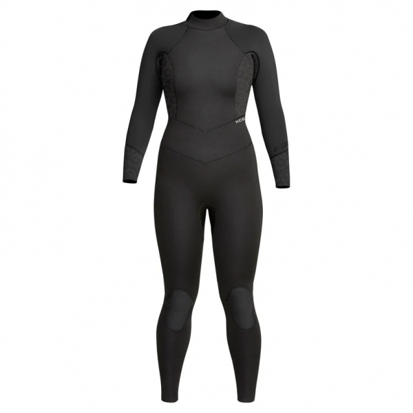 Xcel Axis OS Wetsuit 5/4mm Back-Zip Mujer Negro Flor