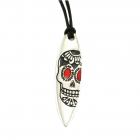 Silver+Surf silver jewelry surfboard with skull