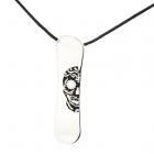 Silver+Surf Silver Jewelry Snowboard Gr L Skull