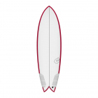 Surfboard TORQ TEC BigBoy Fish 6.10 Rail Berry