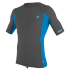 O'Neill Premium Skins Kurzarm Rash Guard Männer Smoke/Brite Blue