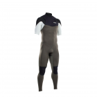 ION Element Steamer wetsuit short sleeve 2/2mm front zip men dark olive/white/black