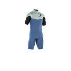 ION Element wetsuit shorty short sleeve 2/2 mm front zip men cascade-blue