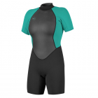 O'Neill Reactor-2 Shorty Neoprenanzug 2mm Backzip Frauen Aqua