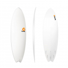 Planche de surf TORQ Epoxy TET 6.3 MOD Fish Blanc