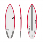 Surfboard TORQ Epoxy TEC Thruster 6.6 Rail Rojo