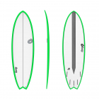 Tabla de surf TORQ Epoxy TET CS 5.11 Fish Carbono Verde