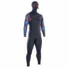 ION Seek Amp Semidry Hood wetsuit 6/5mm front zip men black/black capsule