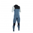 ION Seek Core Steamer wetsuit short sleeve 3/2mm back zip men steel blue/white/black