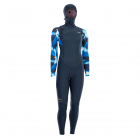 ION Amaze Amp Semidry Hood wetsuit 6/5mm front zip women blue capsule
