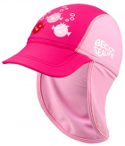 BECO Sealife Sonnenhut Mit Nackenschutz Für Kinder Rosa UV50+ Größe 2