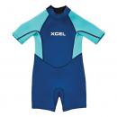 Xcel Toddlers Axis OS Neoprenanzug 1mm Back-Zip Kinder Faint Blue Vorderansicht