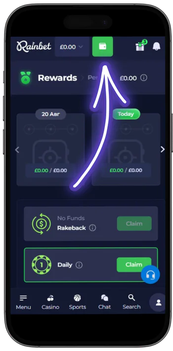 Rainbet claim first bonus