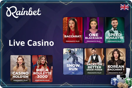 Rainbet Live Casino & Table Games
